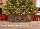 Wooden Christmas Tree Collar for 6/7.5/9 ft Artificial Trees31.5 x 27.5 x 10 Inch Xmas Tree Stand 14969308