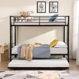 METAL Bunk Bed with trundle Black W311120500