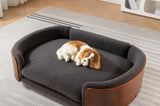 ZNTS Scandinavian style Elevated Dog Bed Pet Sofa With Solid Wood legs and Walnut Bent Wood Back, W794125953