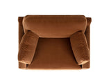 Pasadena 36" Wide Modern Farmhouse Accent Arm Chair, Burnt Orange Performance Velvet B2719P385739