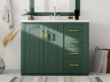 30'' Bathroom Vanity with Ceramic Sink Combo, Solid Wood Frame Bathroom Storage Cabinet, N710P191947F