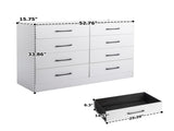 White particleboard with non-woven fabric lamination, 134*40*86cm, double row, 4 layers, 8 drawers. 87514041