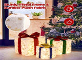 Christmas LED Gift Decor - 3 Stackable Boxes, Sturdy Waterproof Design, Fireplace/Tree/Porch Display 70434857