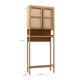 Toilet storage rack, independent bathroom, laundry room, space saving, natural color W2207P147171