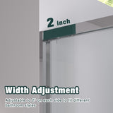 56-60"x74" Aluminum Frame Double Sliding Shower Door,Bypass Bathroom Sliding Door with Premium 1/4" W2011P330163