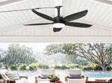 Outdoor ceiling fan with light 42-inch black waterproof gazebo ceiling fan, with light, for outdoor W1962P573328