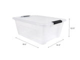 32 Qt. Plastic Storage Bins with Lids, Stackable Storage Containers, Totes, 4 Pack 68070006