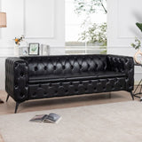 84.06 Inch Width Traditional Square Arm removable cushion 3 seater Sofa W68041369