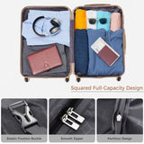 Luggage Sets 4 Piece, ABS Durable Suitcase with Travel Bag, Carry On Luggage Suitcase Set with N726P218511C