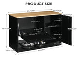 Feeding station with 2 lockers, pet feeding station with 2 elevated dog bowls, side hooks, W1687P246775