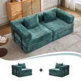Compression Sofa,Convertible Floor Sofa Bed with Fixed-Shape Frame, Loveseats Boneless Modular 11854585