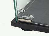 LED lights Glass Display Cabinet 4 Shelves with Door, Floor Standing Curio Bookshelf for Living Room W1806P197871