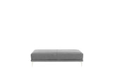 Modern Antique Gray Breathable Leatherette Large Ottoman Metal Legs 1pc Cocktail Ottoman Living Room B011P205225