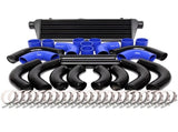 Universal 12 pcs 2.5' Blue Coupler Black Piping Intercooler KitT-Bolt Clamps Black 95520436