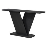 Mirod Console Table with Natural Wood Veneer,V-Base Design for Classic Versatility ,Perfect for N760P237962B