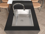 Stainless Steel Kitchen Sink, 30x19 Single Bowl, Overmount Handmade Sink in Dark Gray, with US 59818375