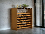 Hanzi Oak Finish Wine Rack B2726P408073