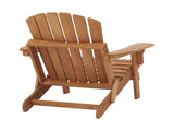 Oversize Wooden Outdoor Folding Adirondack with Pre-Assembled BackRest & SeatBoard, Wood Patio W2640P307500