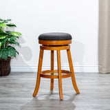 30" Bar Stool, Natural Finish, Charcoal Fabric Seat B04660661