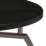Dark Grey and Black Nickel End Table B062P145578