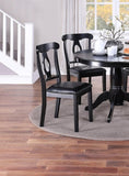 ZNTS Classic Design Dining Room 5pc Set Round Table 4x side Chairs Cushion Fabric Upholstery Seat B01147410