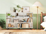 10 Cube Bookcase 3-Tier Modern Storage Organizer with 5 Metal Legs Bookshelves 54672189