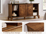 47.6" Sideboard Buffet Cabinet with Storage, Farmhouse Fluted Sideboard with 2 Sliding Doors & Solid W1801P457808