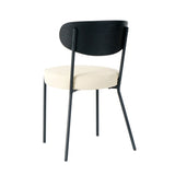 Modern kitchen dining chair Bentwood covered ash veneer Chair back, cream PU dining chair,metal W210132419