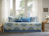 6 Piece Reversible Daybed Cover Set Blue Daybed B035129064