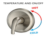 Shower System with Tub Spout Rain Shower Tub Set, High Pressure Dual 2 in 1 Shower Combo Faucet with W121946402