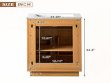 24-Inch Bathroom Vanity with Ceramic Sink, Soft-Close Doors, Modern Traditional Bathroom N729P517639N