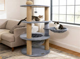 47" Cat Tower with Scratching Posts - Multi-Level Cat Tree for Relax & Play, Light Grey 37602166