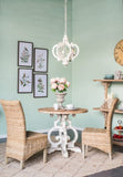 French Country Wood Chandelier, 6-Light Farmhouse Pendant Light Fixture with Adjustable Chain for W2078137917