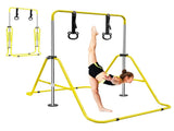 Yellow Multi-Functional Adjustable Height Children's Horizontal Gymnastic Bar With Bear Rings W1408P269742