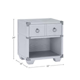1 Drawer Nightstand with One Open Compartment in Gray Finish B016P256488