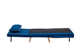 CANON Modern Velvet Foldable Sofa Bed with Piping Design - 3-Position Adjustable Backrest, Converts W3391P324987