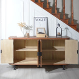 Accent Storage Cabinet, Modern Accent Buffet Cabinet Adjustable Shelves, Freestanding Sideboard W2729P202566