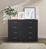 ZNTS Modern Black 8-Drawer Dresser for Bedroom - Ample Storage Wide Chest of Drawers, Sturdy & Safe W1785P201162