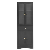 ZNTS Tall Bathroom Storage Cabinet, Cabinet with Four Doors and Drawers, Adjustable Shelf, MDF Board, N725P186649B