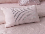 Mountain Ranges 6-Piece Comforter Set - Pink Jacquard & Brushed Fabric 86127252