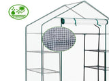Mini Walk-in Greenhouse with PE Cover, 4-Shelf Indoor Outdoor Plant Gardening Green House for Garden 39486403