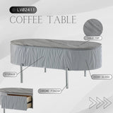 Grey High Gloss and Chrome Coffee Table B062P209131