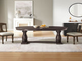 94.06 Inch Extendable Wooden Dining Table for 6 Persons,Long Expandable Curved Dining Table,Mid W2582P321482
