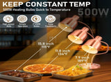 HT-221 US Standard 110V 500W Dual-Head Food Warmer Rose Gold Stainless Steel Standing Electric Food 26813818