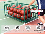Ball Storage Cart, Basketball or Volleyball Storage Bin with Wheels, Basketball Holder Cage for 86078278