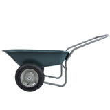 ZNTS wheel barrow Two wheeled trolley for green garden 15 inch pneumatic wheel WB1001GN W22770787