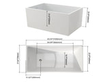 43" Acrylic Freestanding Bath tubs Modern Soaker Tubs in White T3785P380644