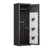 ZNTS Large Gun Safe Cabinet 3 Pistol Pouches, Heavy Duty Biometric Fingerprint Lock, Rifle Gun Safe W1831P214759