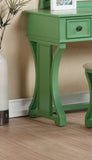 Unique Modern Bedroom Set w Stool Foldable Mirror Drawers Apple Green Color MDF Veneer 1pc B011111841
