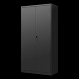 ZNTS Metal Armoire Wardrobe Cabinets,70" Black Locker Steel Wardrobe Bedroom Storage Cabinet with Doors W1247P221093